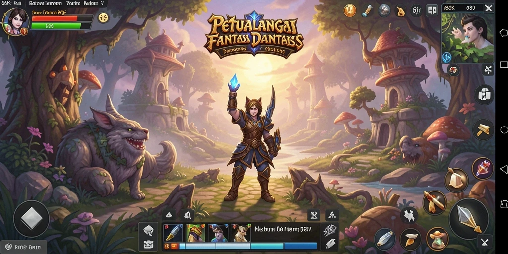 Tampilan gameplay mendebarkan di dunia RPG 66K.