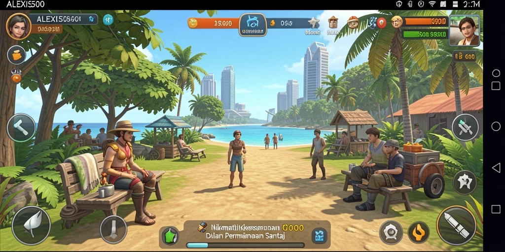 Tampilan gameplay ALEXIS500 dengan tantangan menarik.