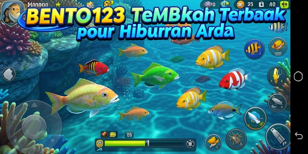 Screenshot gameplay BENTO123 menampilkan aksi seru menembak ikan.