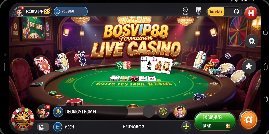 Tampilan game Live Casino BOSVIP88 yang mendebarkan dan interaktif.
