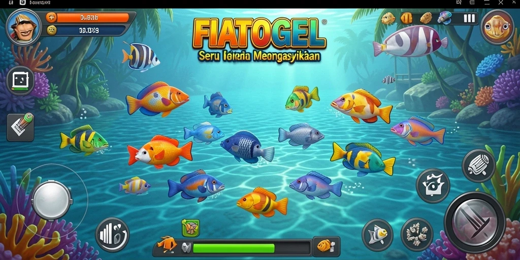 Gambar gameplay Tembak Ikan yang menarik dan menyenangkan.