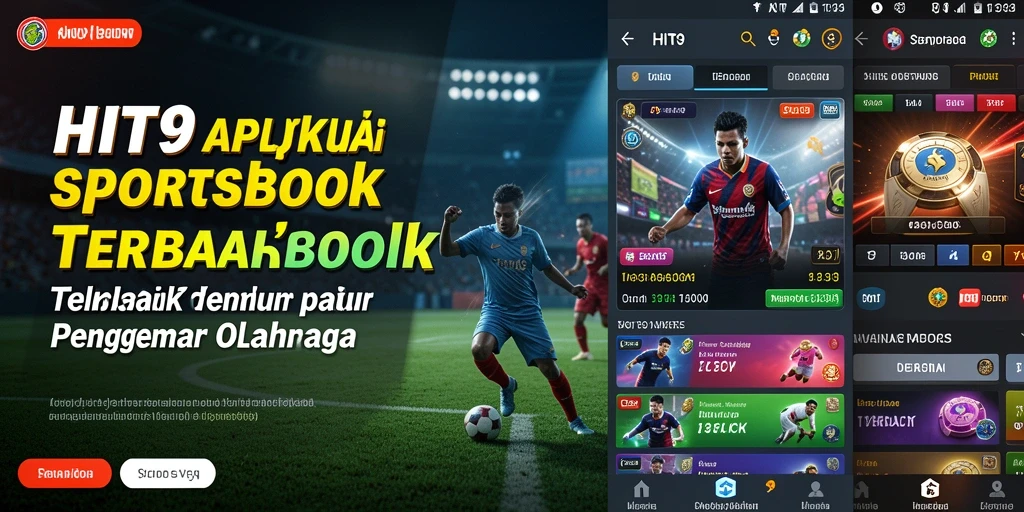 Tampilan dinamis dari gameplay taruhan olahraga di HIT9.
