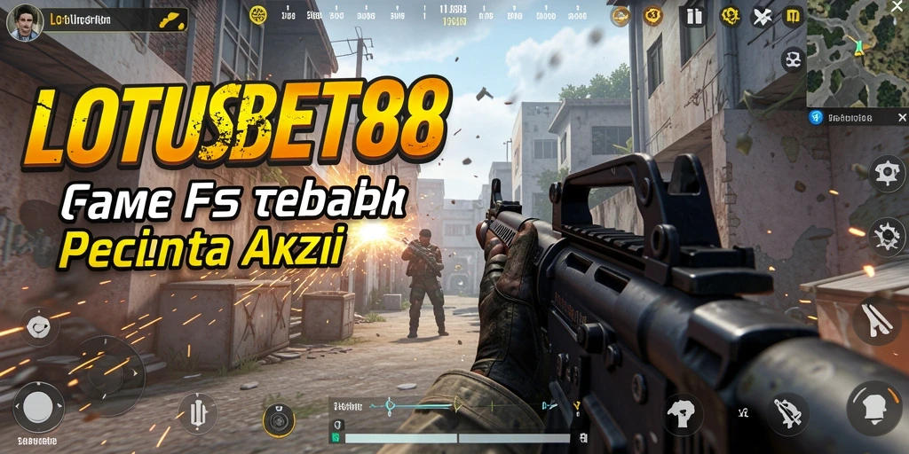 Screenshot gameplay LOTUSBET88 menampilkan aksi tembak-menembak yang seru.