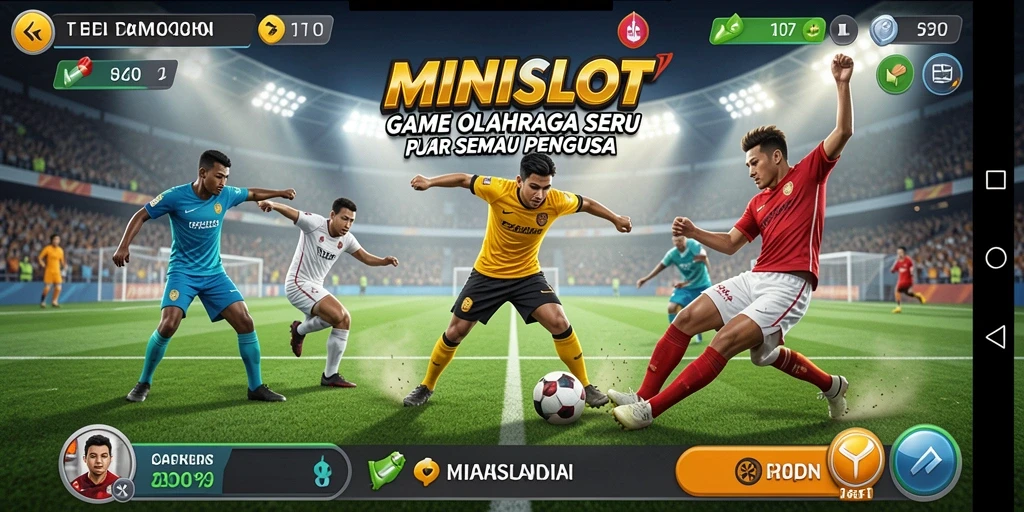 Tampilan atraktif dari gameplay <strong>MINISLOT</strong> yang penuh aksi olahraga.