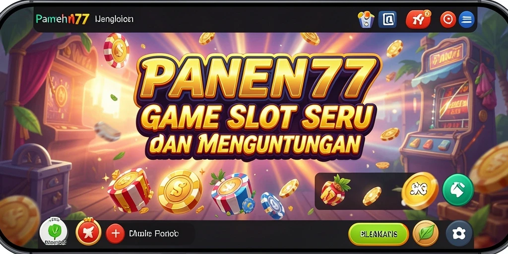 Tampilan gameplay PANEN77 yang menarik dan penuh warna.