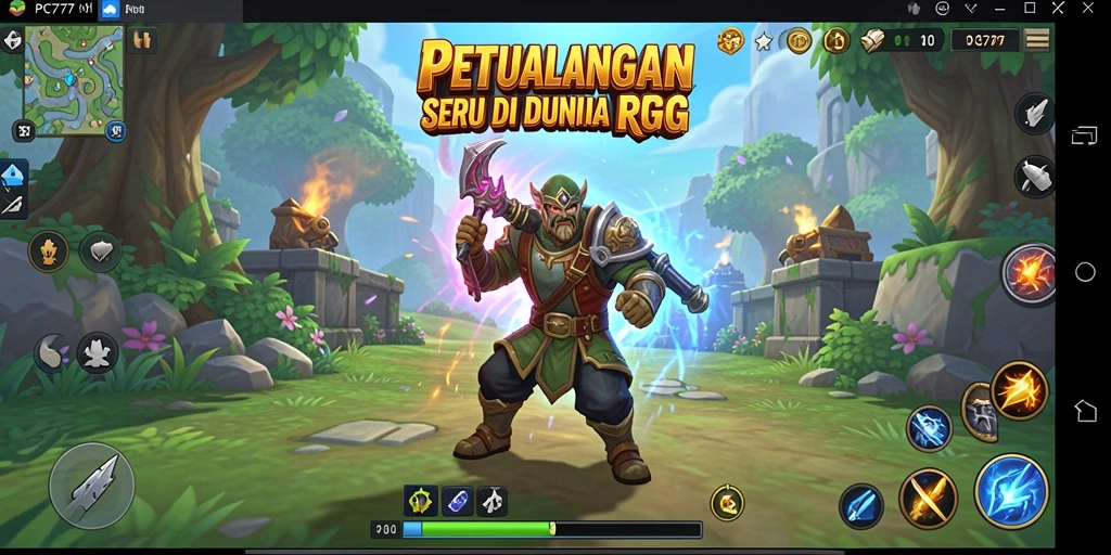 Tampilan gameplay utama PC777 yang menakjubkan dan penuh aksi.