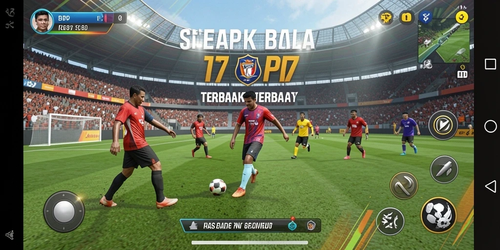Gameplay seru dari PP7 dengan aksi sepak bola yang mendebarkan.