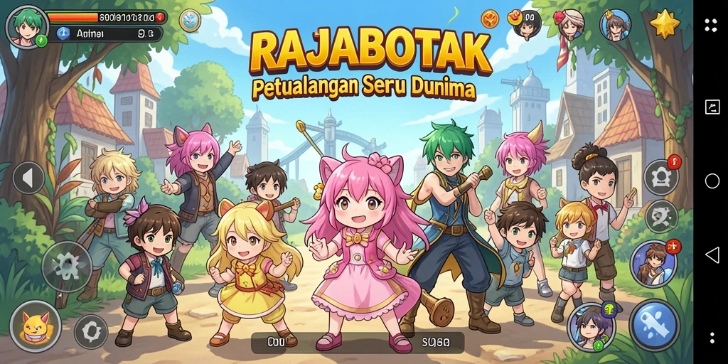 Tampilan gameplay RAJABOTAK yang menampilkan petualangan seru.