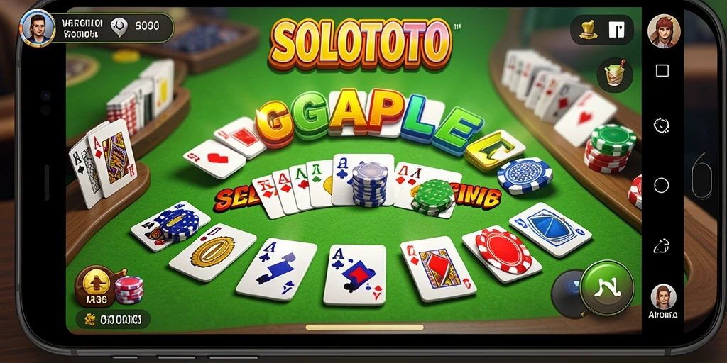 Tampilan utama gameplay Gaple yang seru dan interaktif.