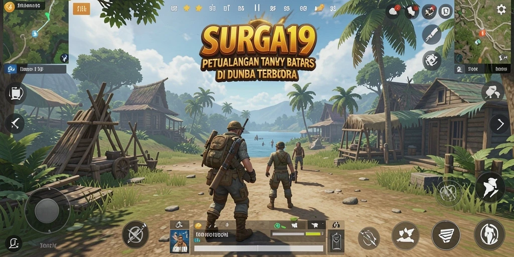 Tampilan menakjubkan dari gameplay SURGA19 di dunia terbuka.