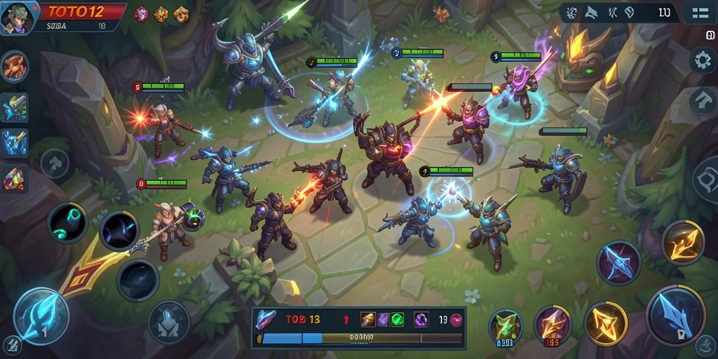 Screenshot gameplay menarik dari TOTO12 yang menunjukkan aksi pertempuran.
