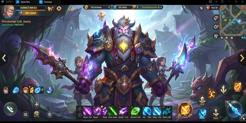 Tampilan gameplay epik dalam dunia fantastis WINSTAR4D.